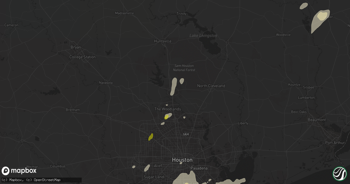 Hail map in Conroe, TX on January 2, 2017