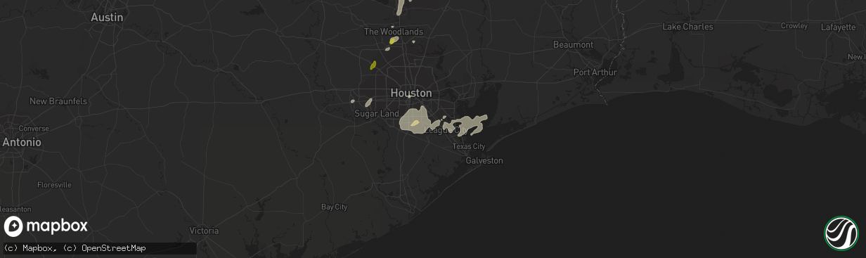 Hail map in Friendswood, TX on January 2, 2017