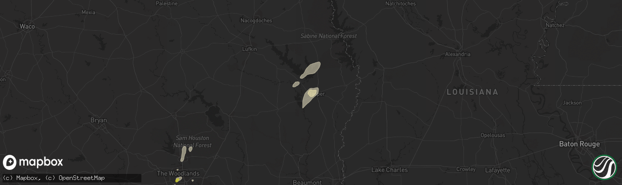 Hail map in Jasper, TX on January 2, 2017