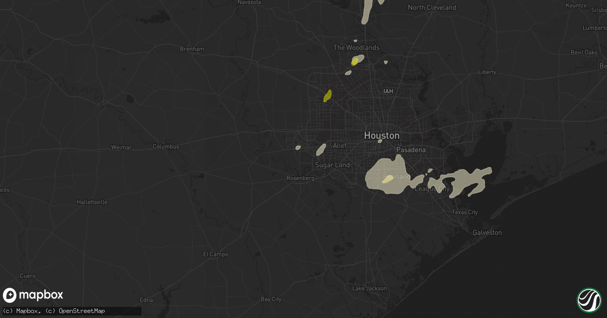 Hail map in Richmond, TX on January 2, 2017