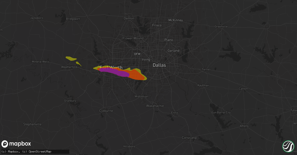 Hail map in Duncanville, TX on January 3, 1900