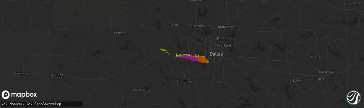Hail map in Naval Air Station Jrb, TX on January 3, 1900