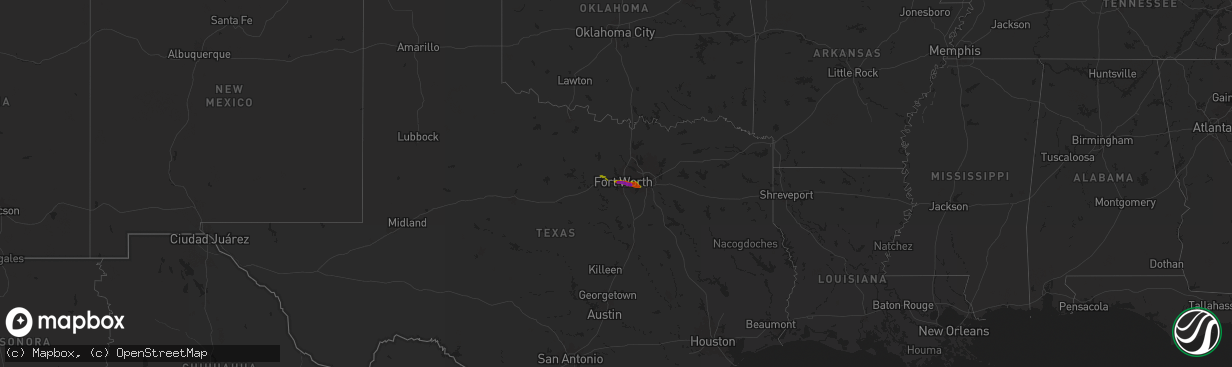 Hail map on January 3, 1900