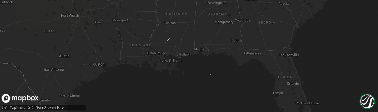 Hail map on January 3, 2015