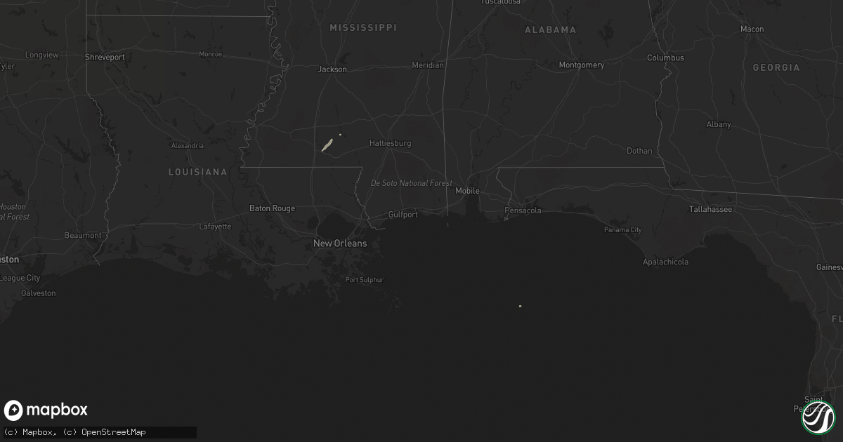 Hail map on January 3, 2015