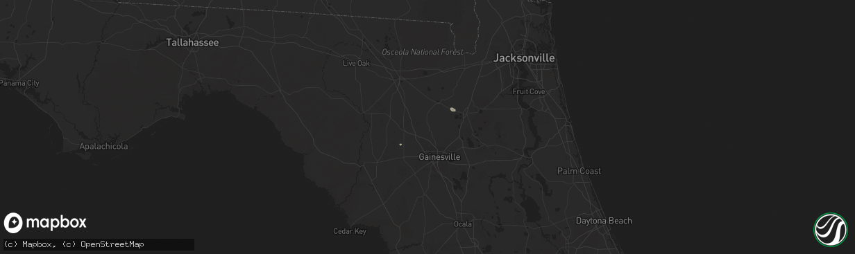 Hail map in High Springs, FL on January 3, 2017