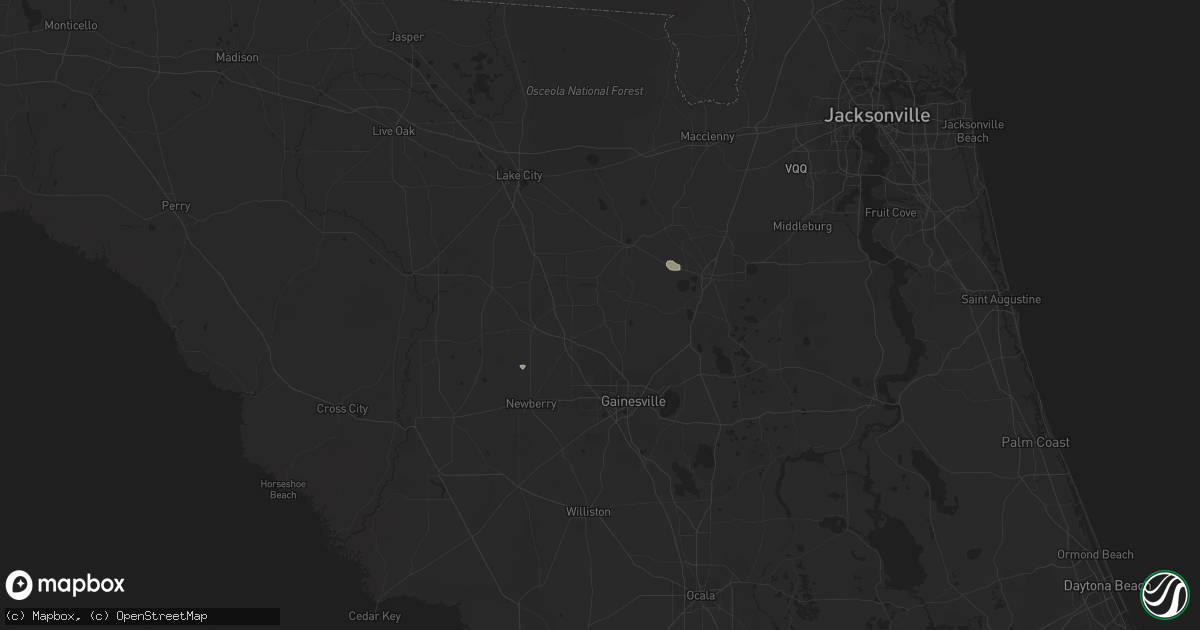 Hail map in High Springs, FL on January 3, 2017