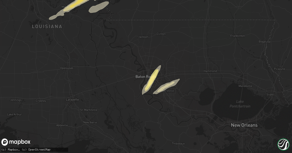 Hail map in Baton Rouge, LA on January 3, 2023
