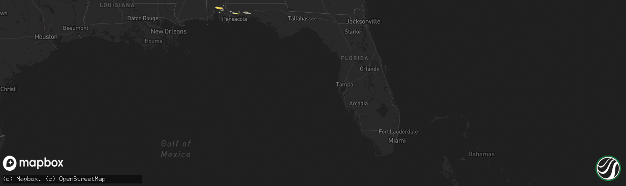 Hail map in Florida on January 3, 2026