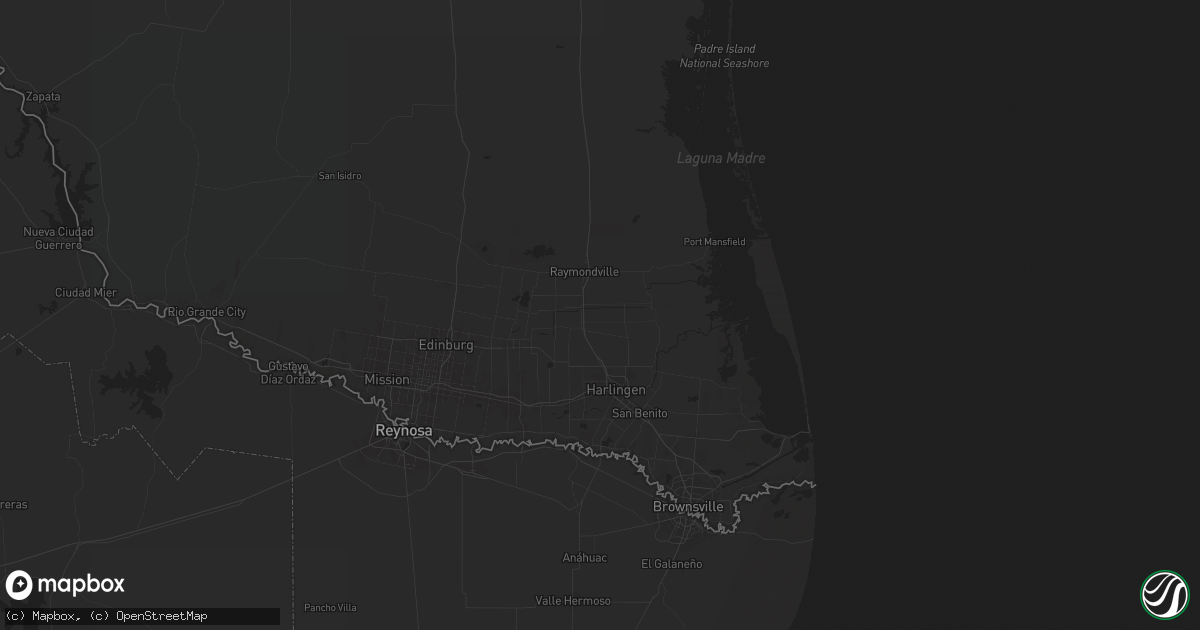 Hail map in Lyford, TX on January 3, 2026