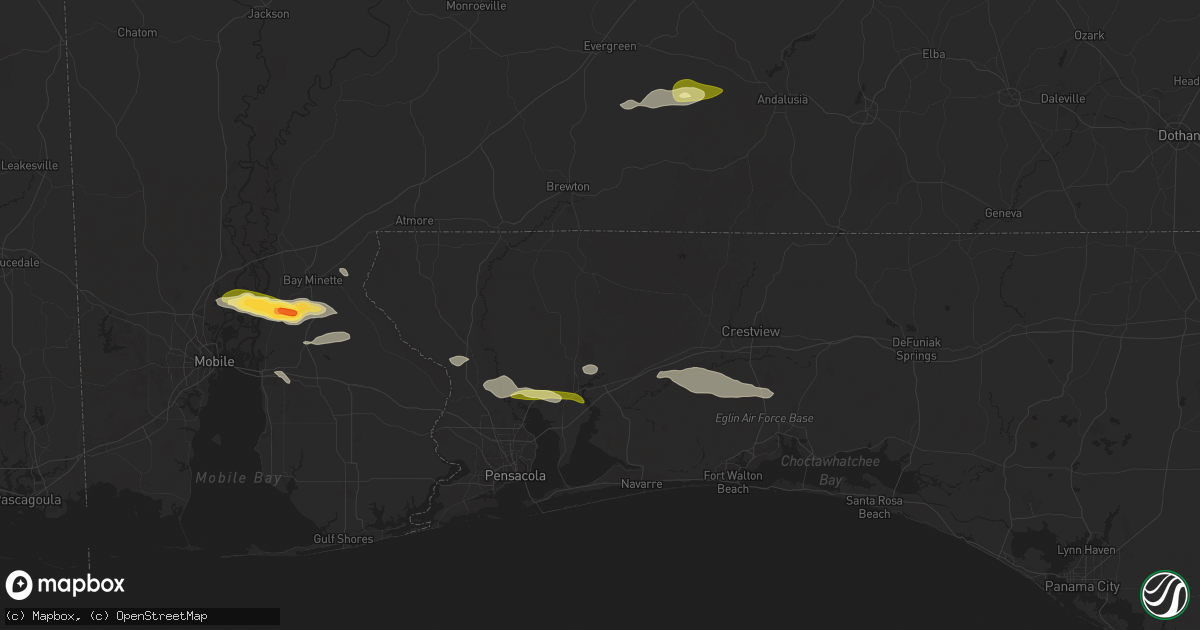 Hail map in Milton, FL on January 3, 2026