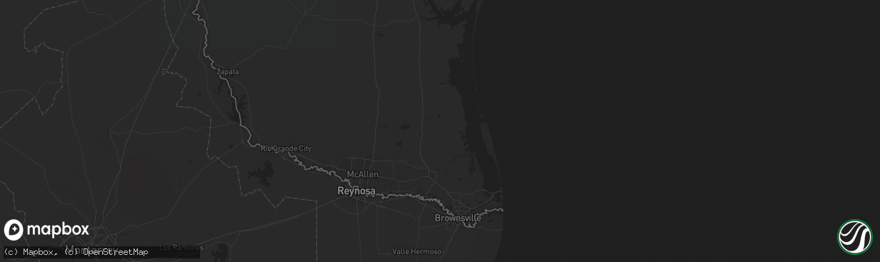 Hail map in San Perlita, TX on January 3, 2026