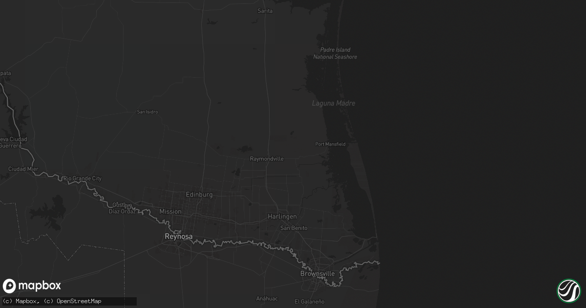 Hail map in San Perlita, TX on January 3, 2026