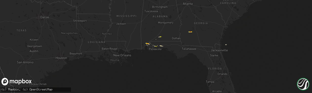 Hail map on January 3, 2026