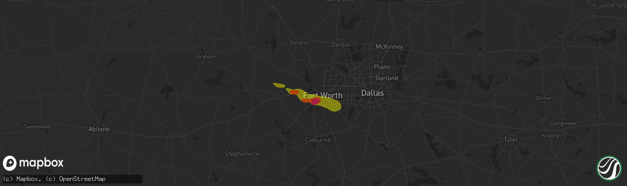 Hail map in Naval Air Station Jrb, TX on January 4, 1900