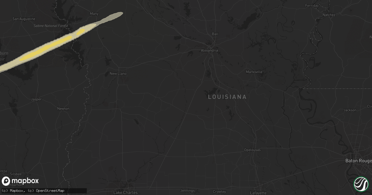 Hail map in Hemphill, TX on January 4, 2011