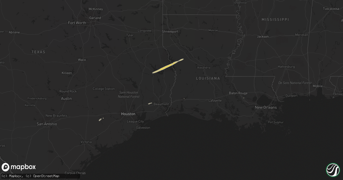 Hail map on January 4, 2011
