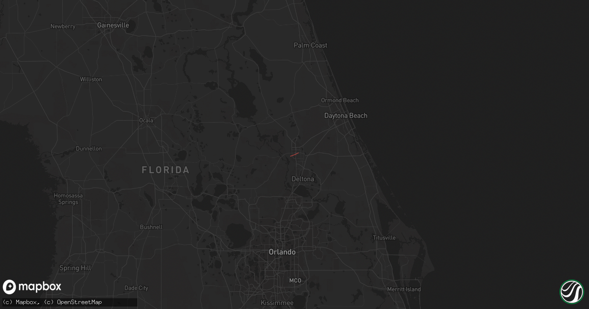 Hail map in Deland, FL on January 4, 2020