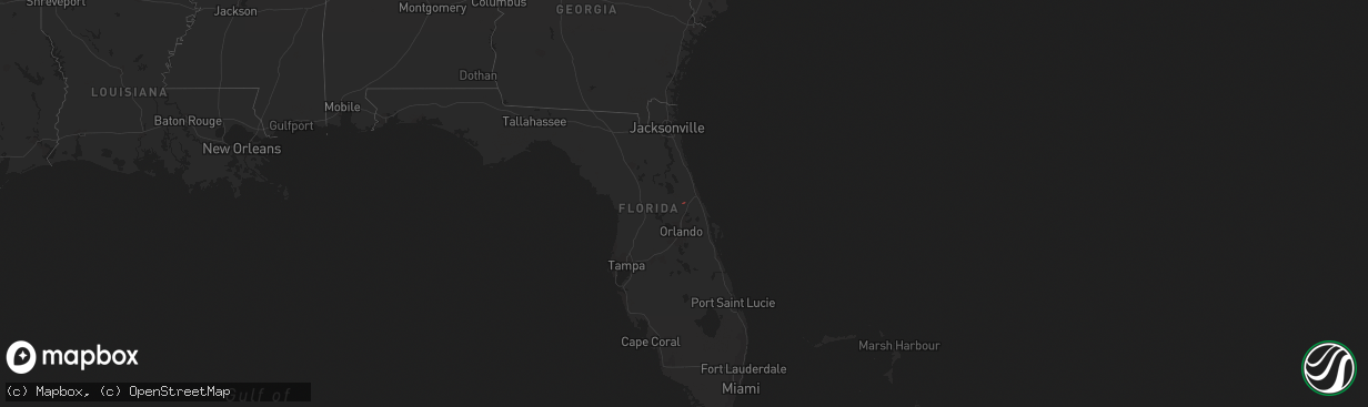 Hail map in Florida on January 4, 2020