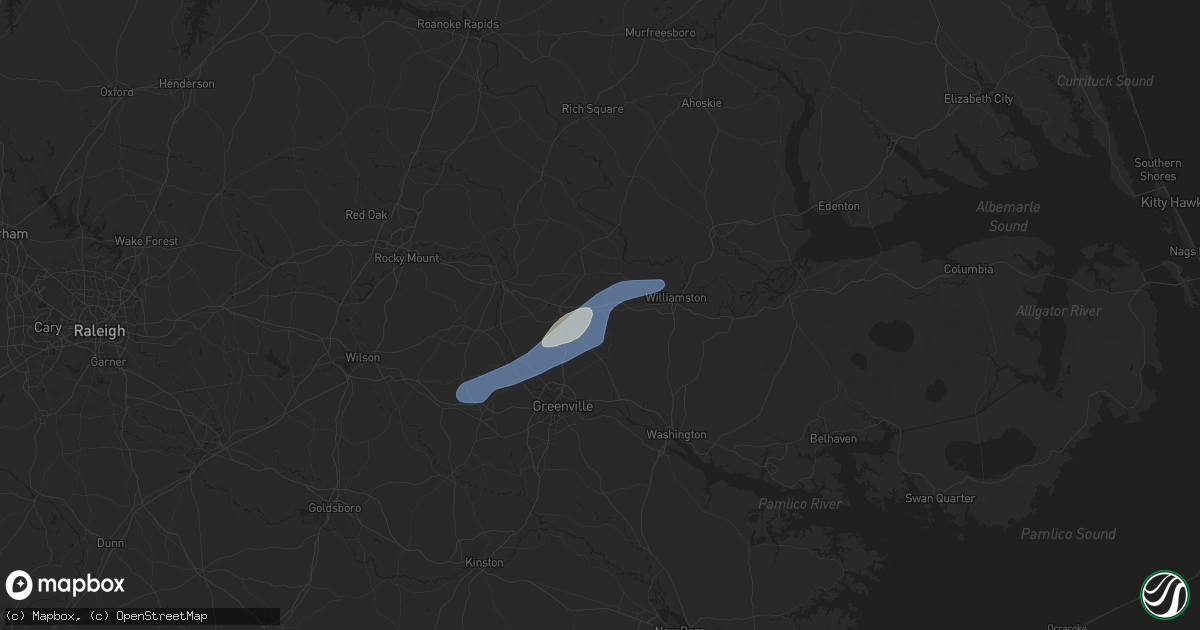 Hail map in Robersonville, NC on January 4, 2023