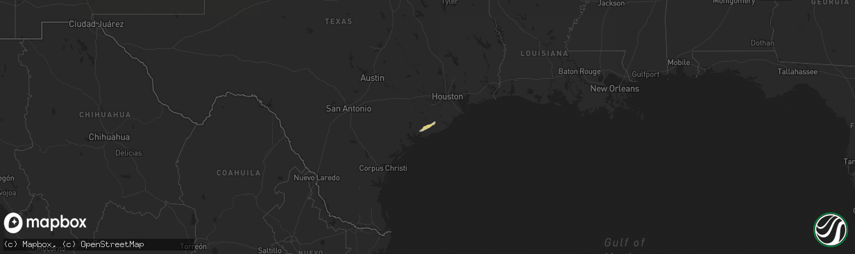 Hail map in Texas on January 4, 2024