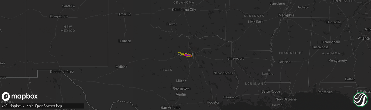 Hail map on January 5, 1900