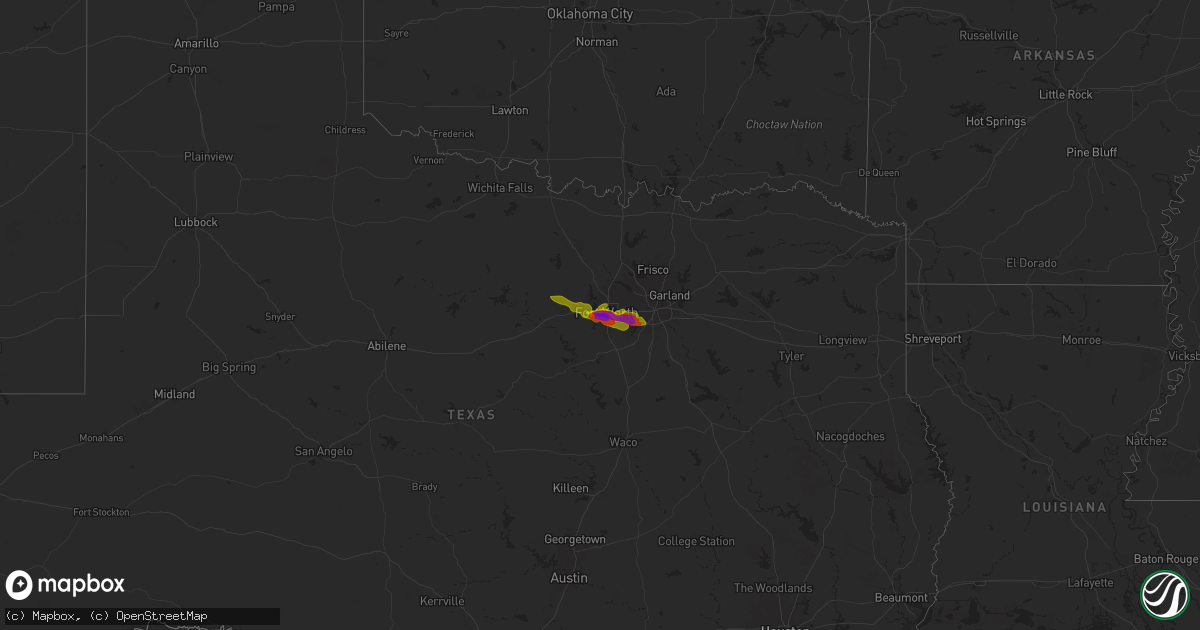 Hail map on January 5, 1900