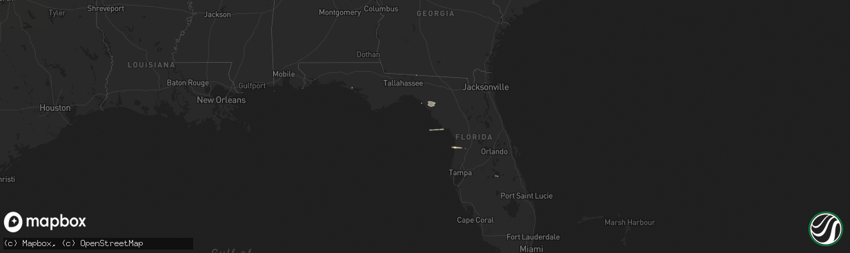 Hail map on January 5, 2011