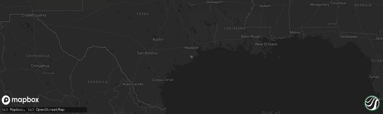 Hail map in Texas on January 5, 2024