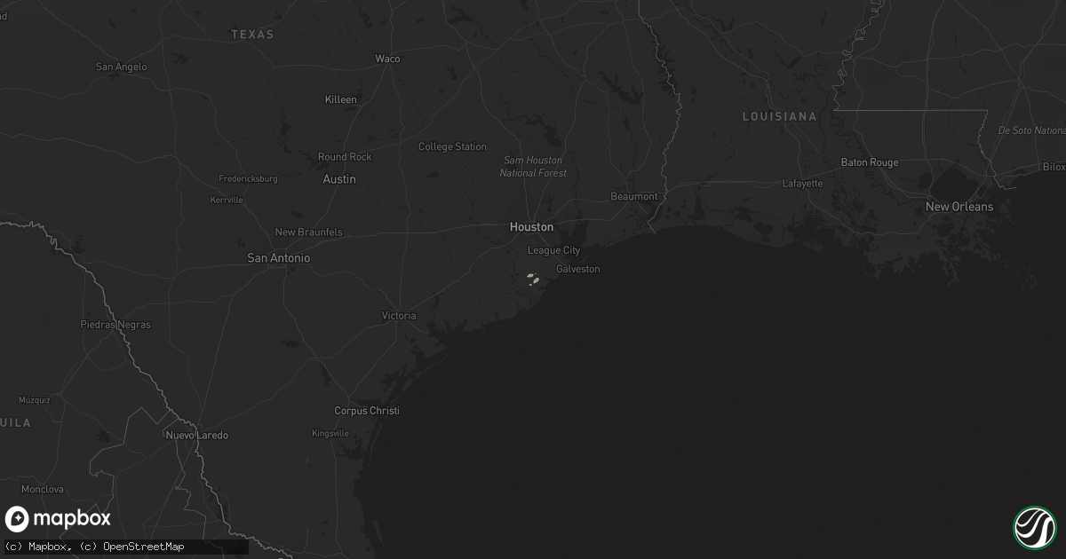 Hail map in Texas on January 5, 2024