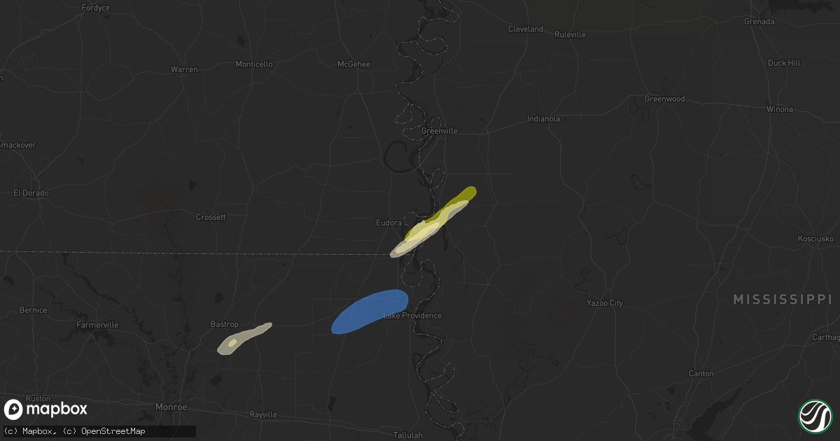 Hail map in Chatham, MS on January 5, 2025