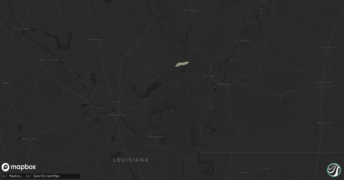 Hail map in Jonesville, LA on January 5, 2025