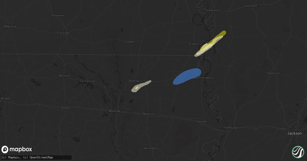 Hail map in Mer Rouge, LA on January 5, 2025