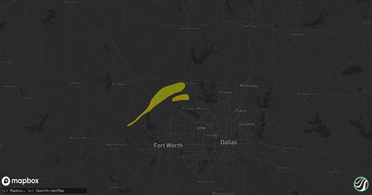 Hail map in Argyle, TX on January 6, 1900