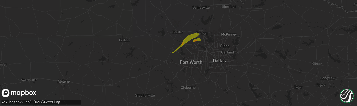 Hail map in Azle, TX on January 6, 1900