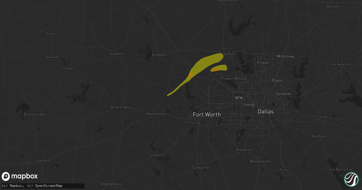 Hail map in Azle, TX on January 6, 1900