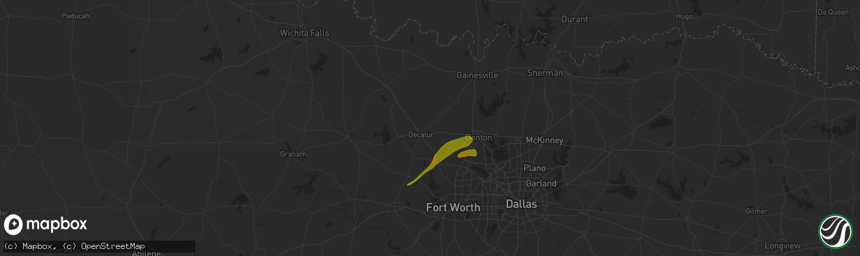 Hail map in Decatur, TX on January 6, 1900