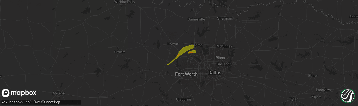 Hail map in Rhome, TX on January 6, 1900
