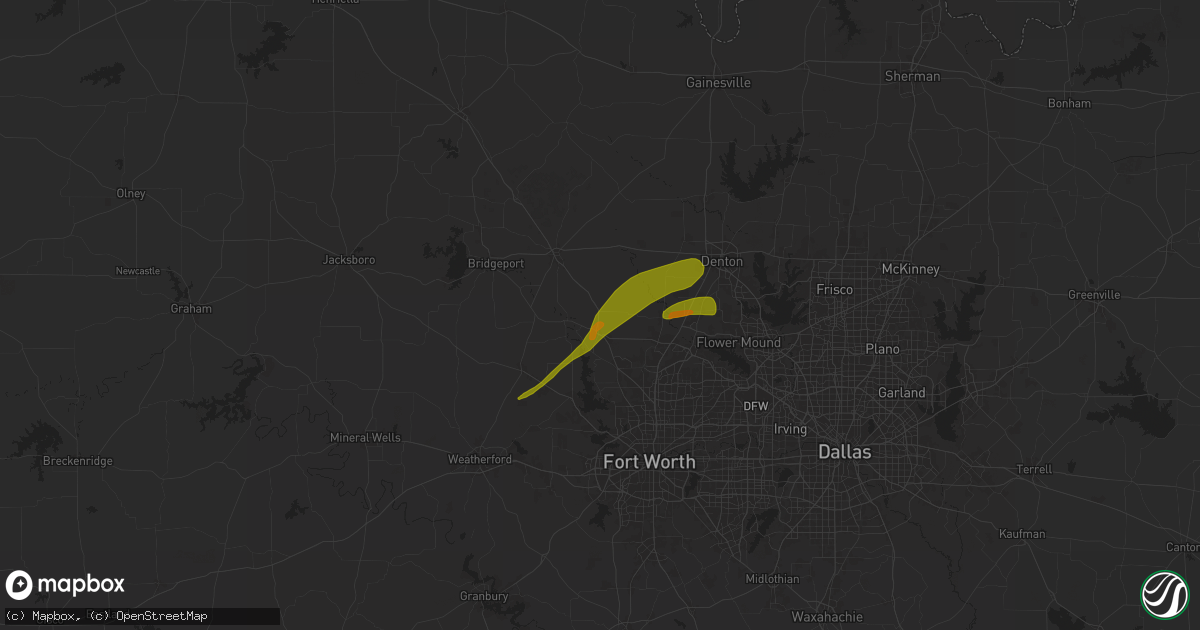 Hail map in Rhome, TX on January 6, 1900