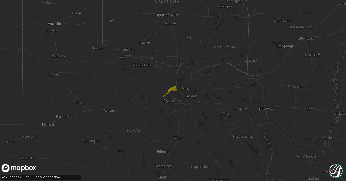 Hail map on January 6, 1900
