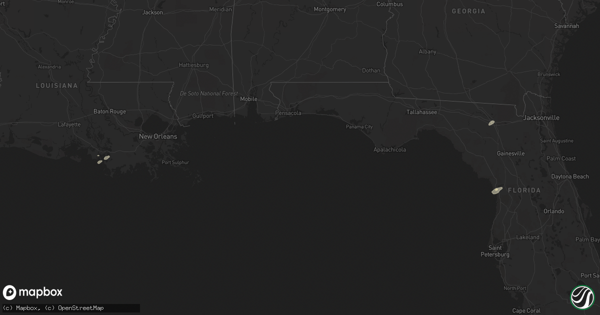 Hail map in Louisiana on January 6, 2017