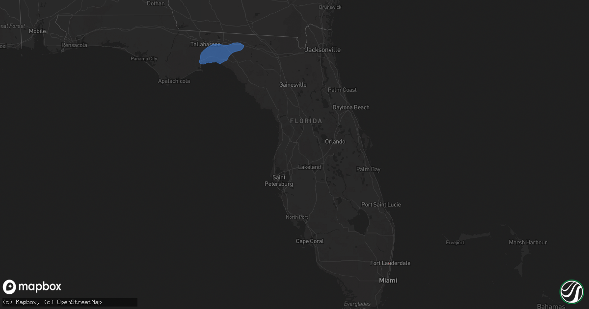 Hail map in Florida on January 6, 2024
