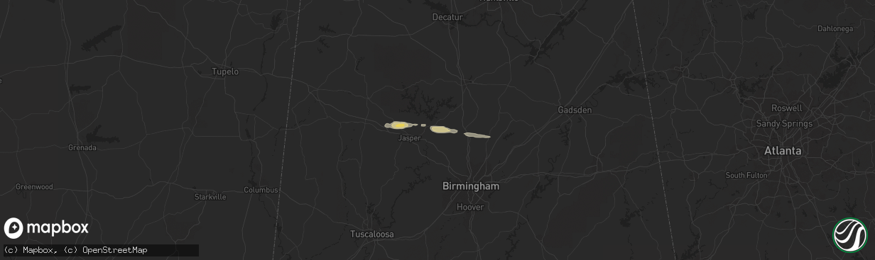 Hail map in Bremen, AL on January 7, 2012