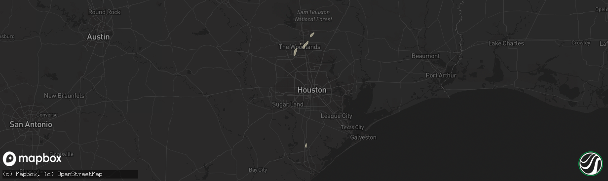Hail map in Conroe, TX on January 7, 2013