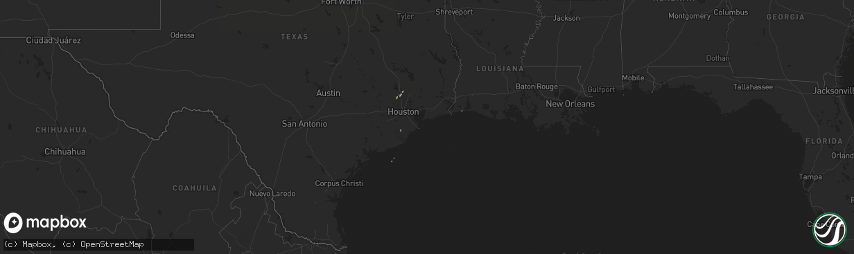 Hail map on January 7, 2013