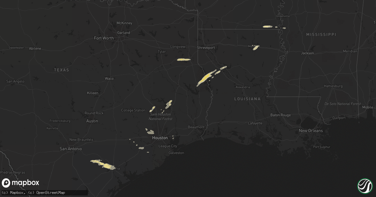 Hail map in Arkansas on January 7, 2023