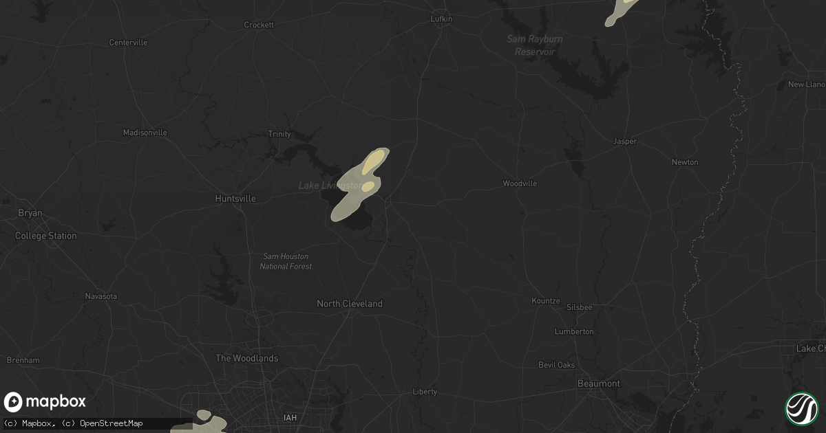 Hail map in Yorktown, TX on January 7, 2023