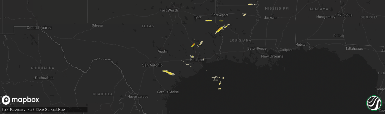 Hail map on January 7, 2023