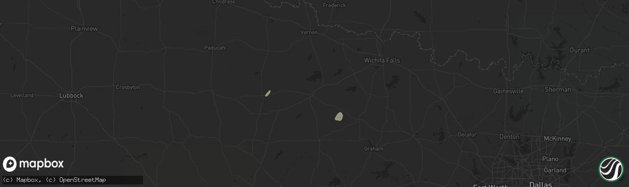 Hail map in Seymour, TX on January 7, 2026
