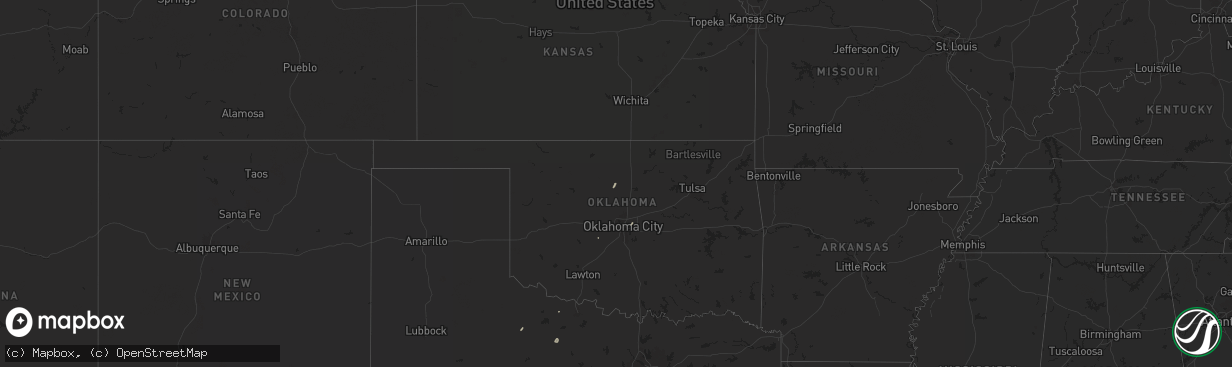 Hail map on January 7, 2026